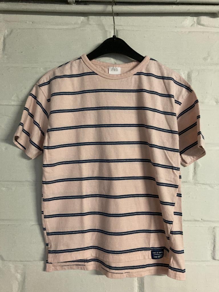 Gestreept t-shirt, Zara, 128, 8 jaar, Ophalen of Verzenden, Zo goed als nieuw, Zara, Shirt of Longsleeve