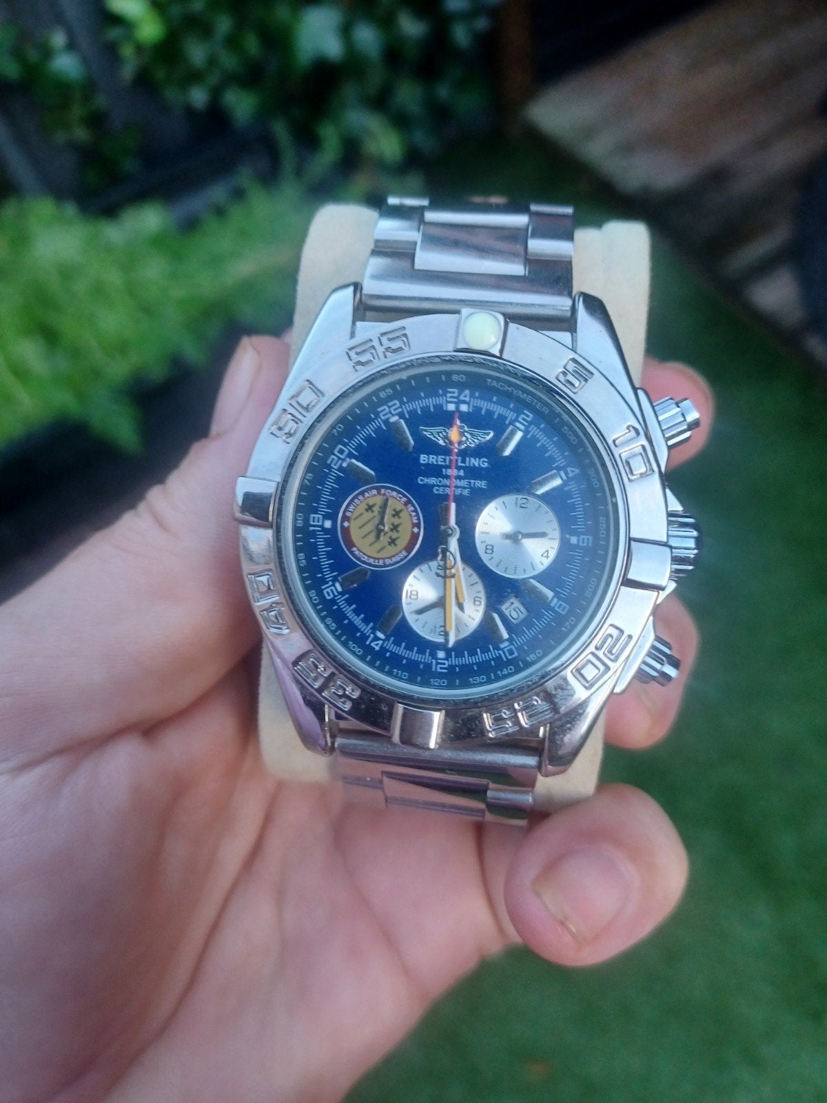 Breitling Chronomat GMT Airforce., Handtassen en Accessoires, Sporthorloges, Zo goed als nieuw, Ophalen of Verzenden