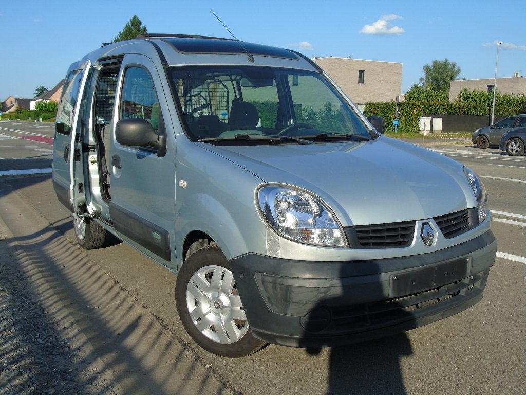 Renault Kangoo 1.2i Benzine *09/2006 *Opendak *5 Zitplaatsen, Autos, Renault, Cuir, Argent ou Gris, Ordinateur de bord, Entreprise