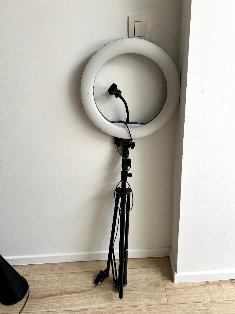 Ringlamp met statief en telefoonhouder (RGB), Ophalen, Zo goed als nieuw, Inclusief lampen, Statief