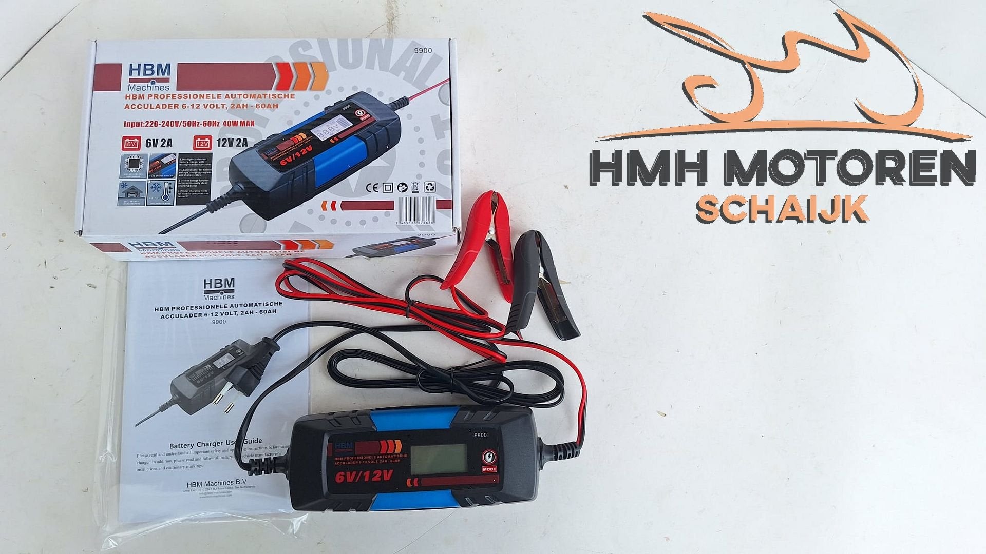 HBM Professionele Automatische Acculader 6V 12V druppellader, Motos, Neuf, -, -, -