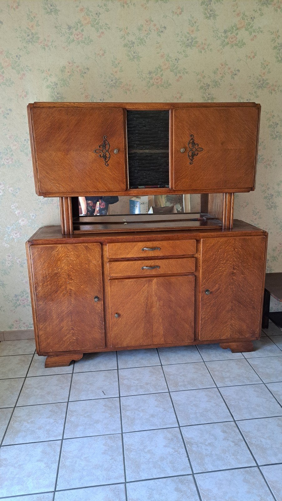ancien meuble vintage en 2 partiews, Enlèvement