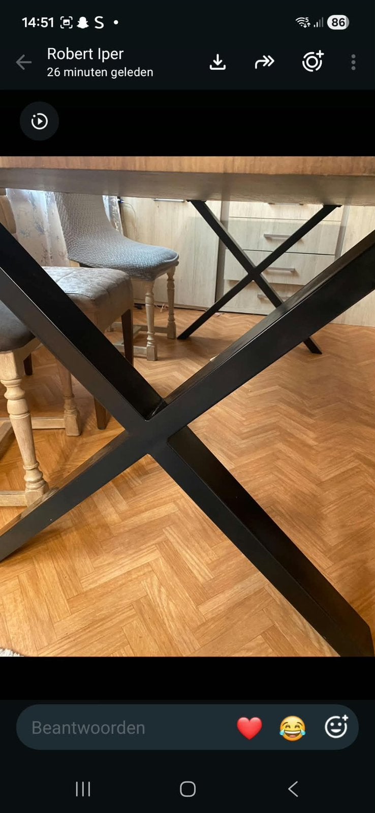 Grote eetafel voor 8personen, Huis en Inrichting, Ophalen, Zo goed als nieuw