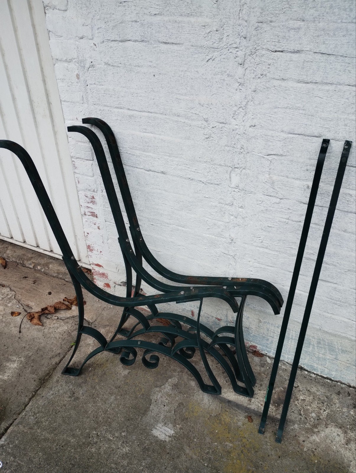 3 pieds de banc identiques avec renfort..., Jardin & Terrasse, Enlèvement