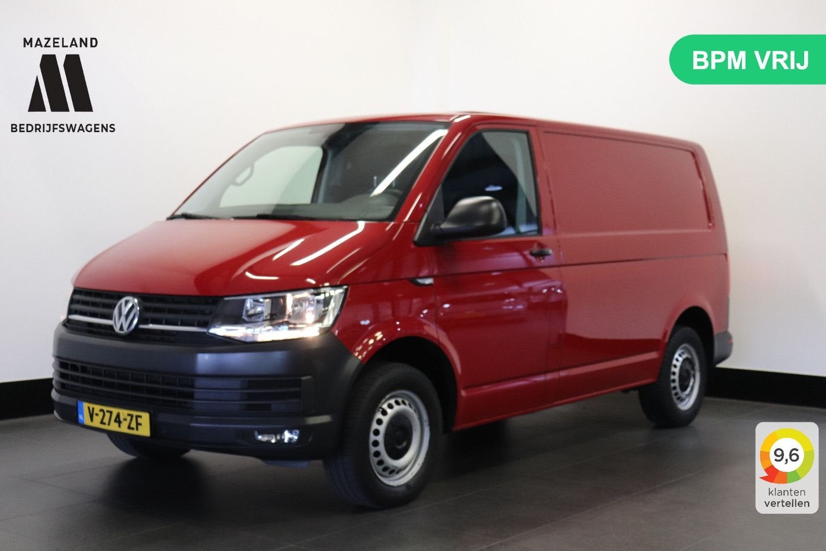 Volkswagen Transporter 2.0 TDI 150PK EURO 6 - Airco - Cruise, Rouge, Achat, Entreprise, Carnet d'entretien