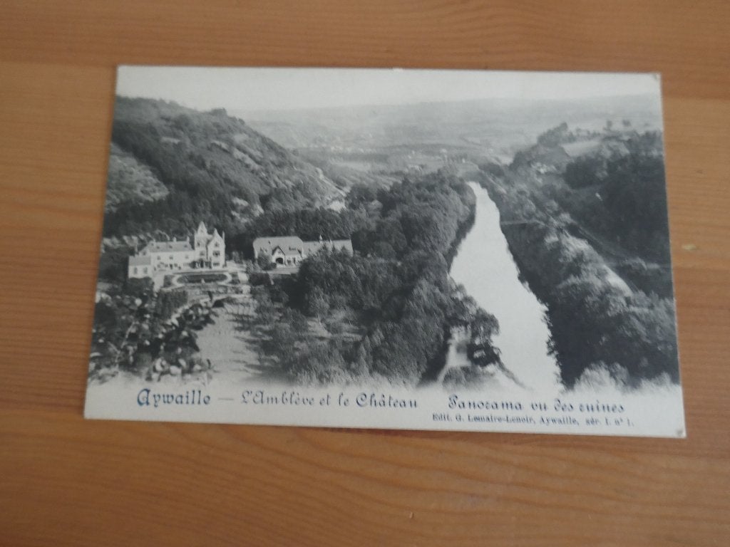 aywaille l'amblève et le château panorama vu des ruines, Envoi, Non affranchie, Liège