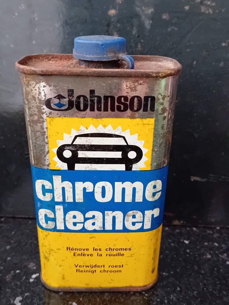 Boîte vintage Johnson Chrome Cleaner, Collections, Enlèvement ou Envoi, Comme neuf