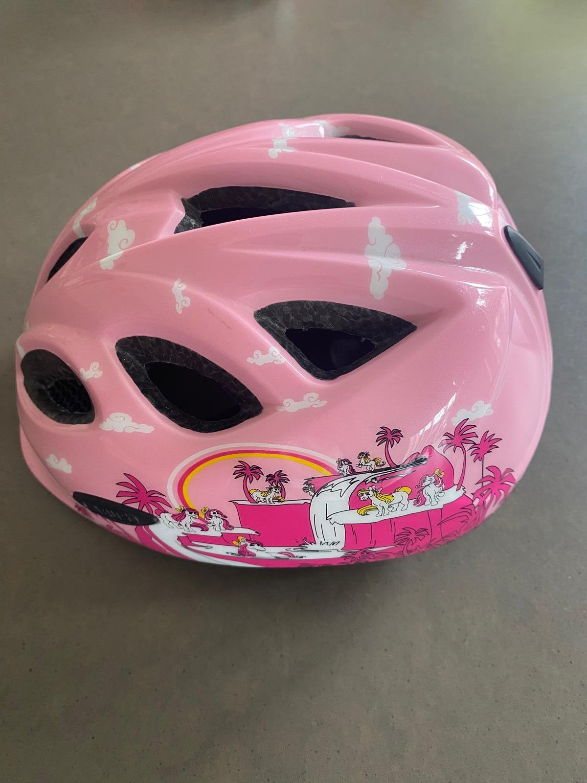 Fietshelm Abus, Fietsen en Brommers, Ophalen, Zo goed als nieuw, XS, Meisje
