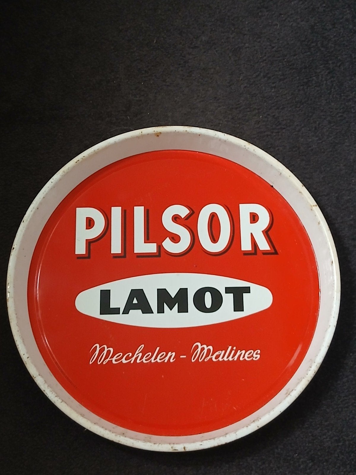 Pilsor Lamot Mechelen Plateau  metaal, Ophalen of Verzenden