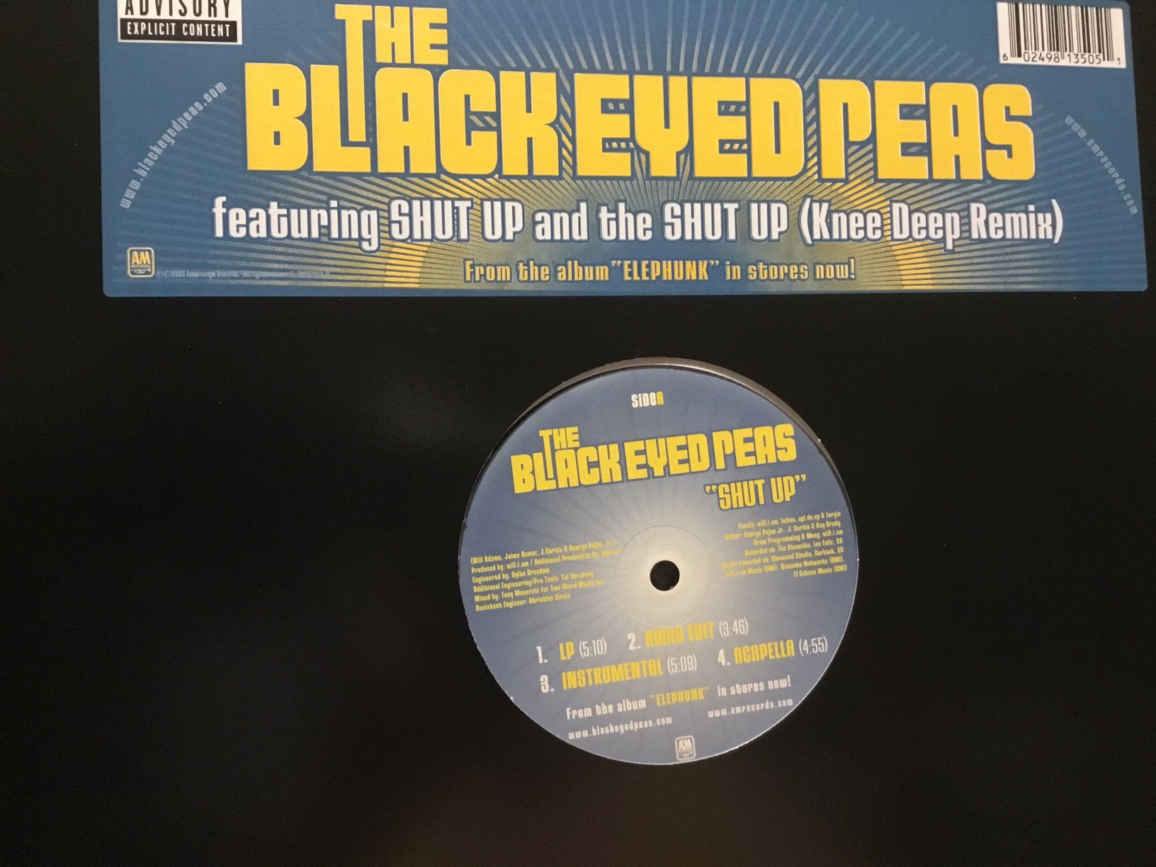The Black Eyed Peas. Shut Up (Knee Deep Remix), Ophalen of Verzenden, Zo goed als nieuw
