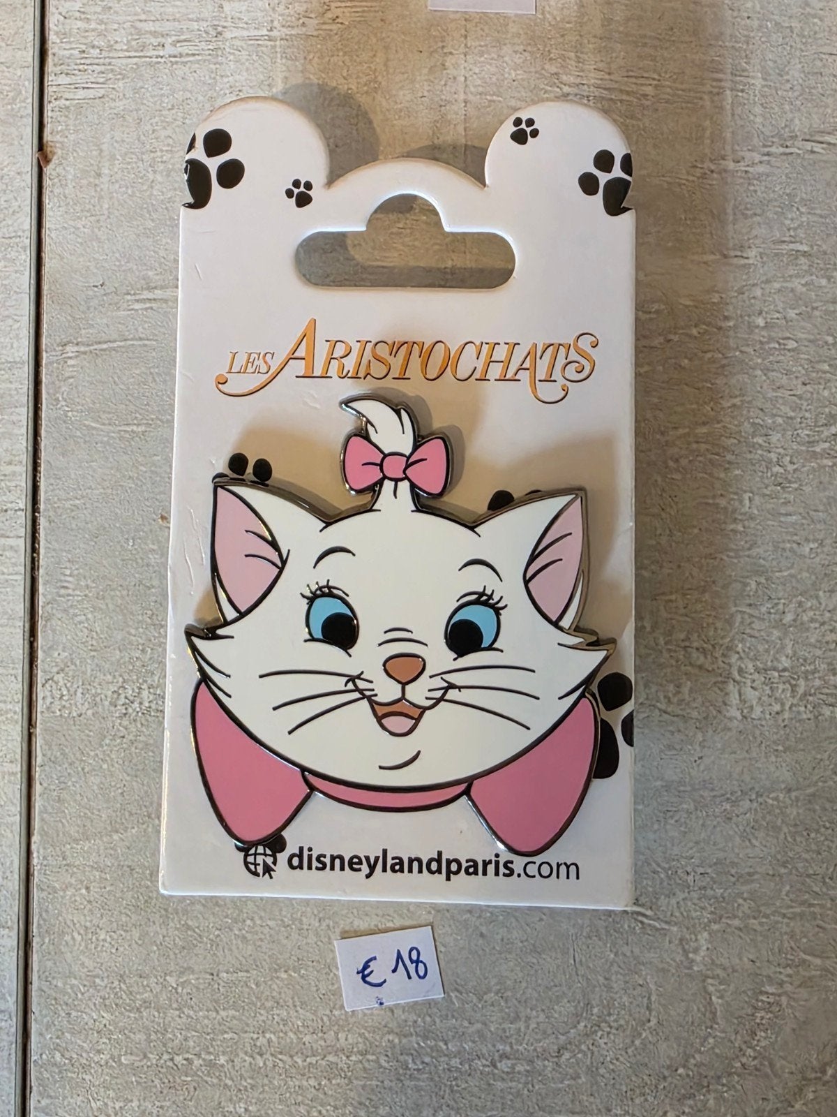 Aristochats Marie Pin Disneyland Paris, Collections, Disney, Enlèvement ou Envoi, Autres personnages, Neuf, Autres types