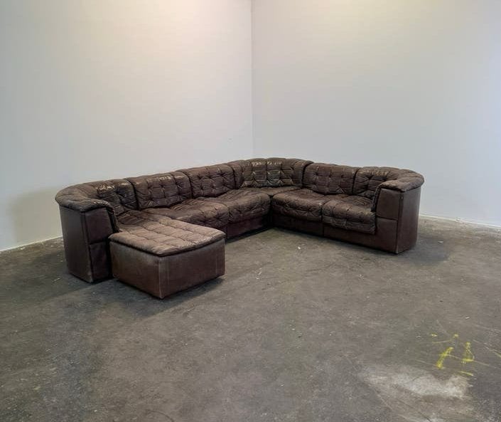 De Sede DS11 vintage patchwork sofa 6 elementen + hocker, Enlèvement, Comme neuf