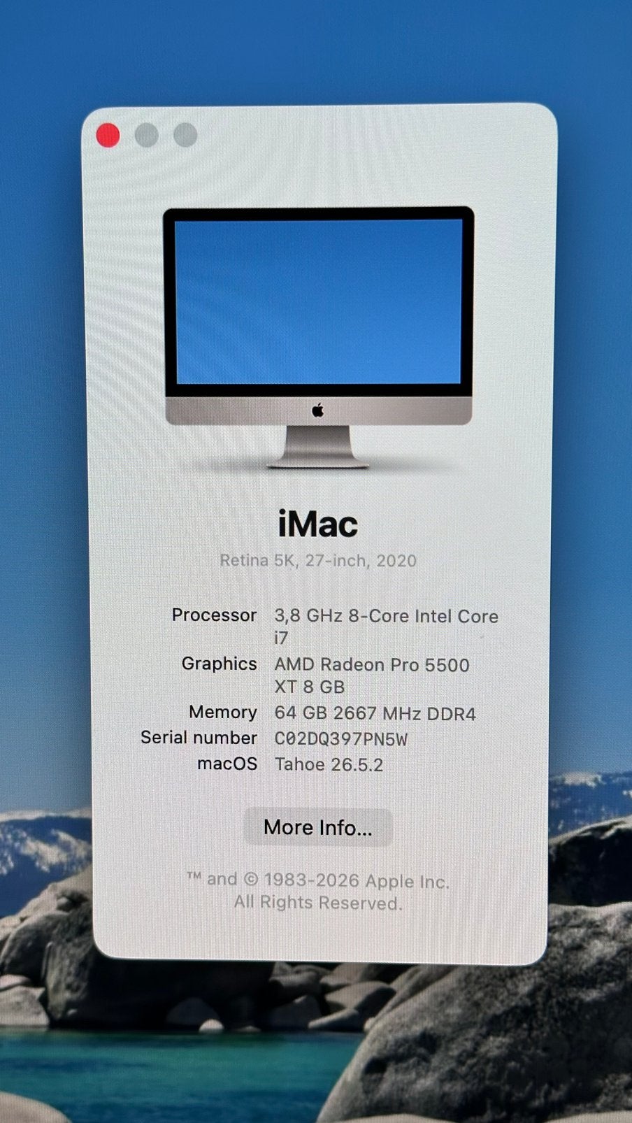iMac 27" 5K (2020) | i7 | 64GB RAM | 500GB SSD - als nieuw, Computers en Software, Ophalen, 64 GB of meer, SSD, IMac