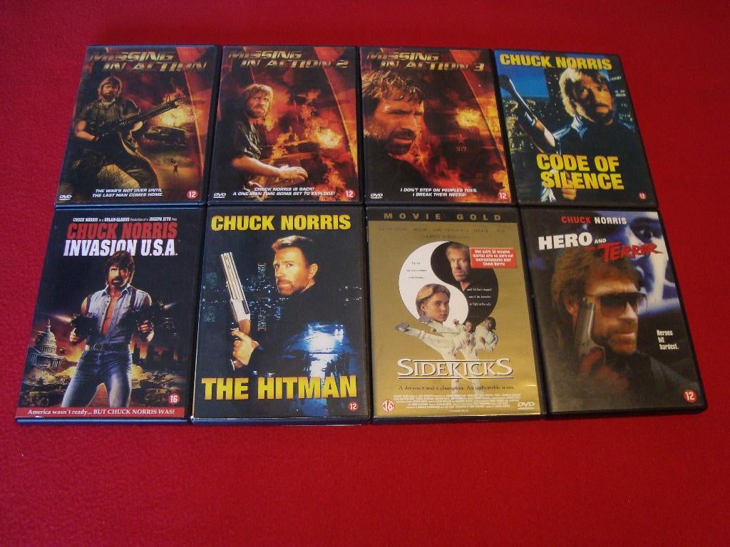 15 dvd's met chuck norris, Enlèvement ou Envoi, Action