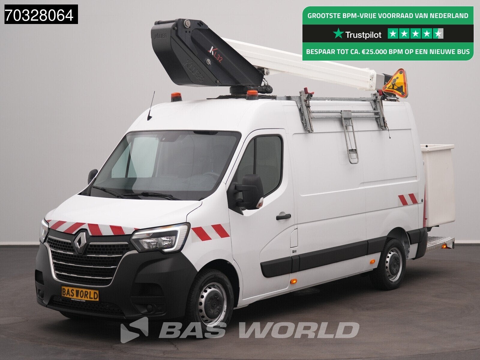 Renault Master 145PK Hoogwerker Werkhoogte 11,2m L2H2 Trekha, Auto's, Bestelwagens en Lichte vracht, Stof, Gebruikt, 4 cilinders