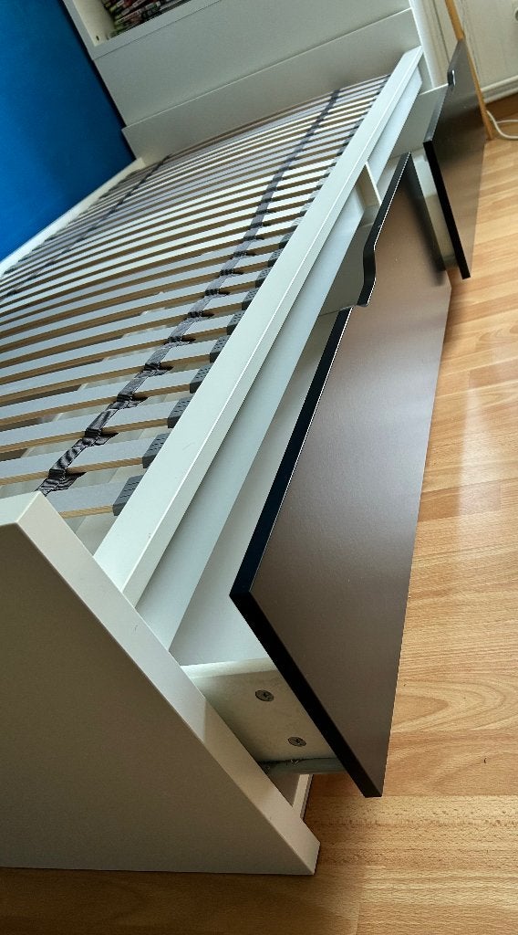 Lit 1 personne avec tiroirs de rangement, Huis en Inrichting, Slaapkamer | Bedden, Ophalen, Overige materialen, Gebruikt, 90 cm