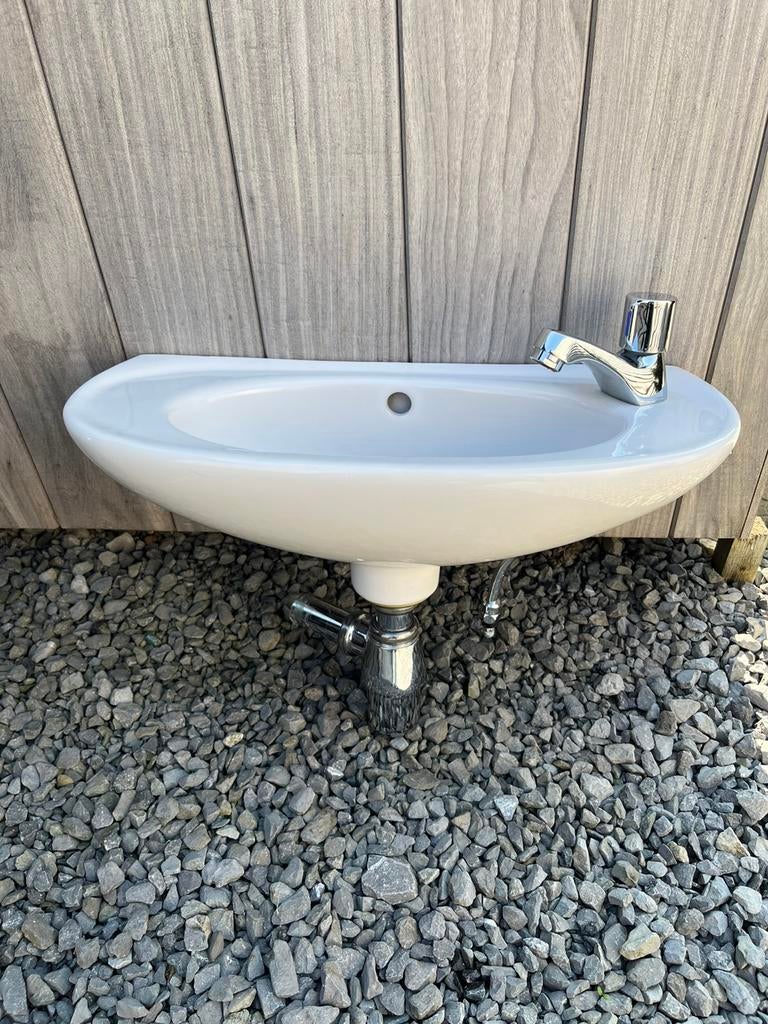 Toilet lavabo met kraan en syfon, Enlèvement, Utilisé, Lavabo