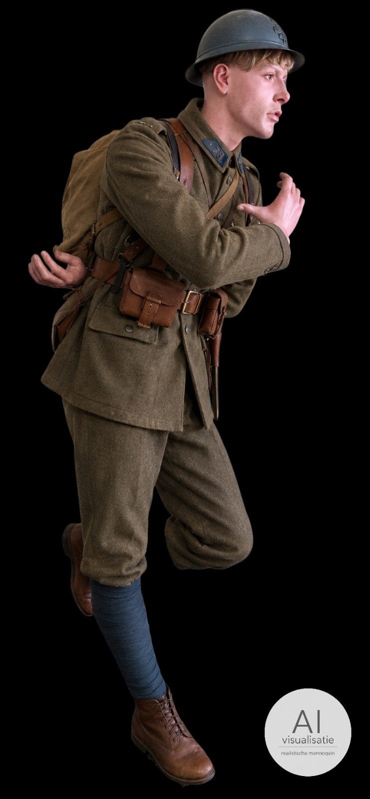 Handgeschilderde realistische rennende Hindsgaul mannequin, Kleding | Dames, Ophalen of Verzenden