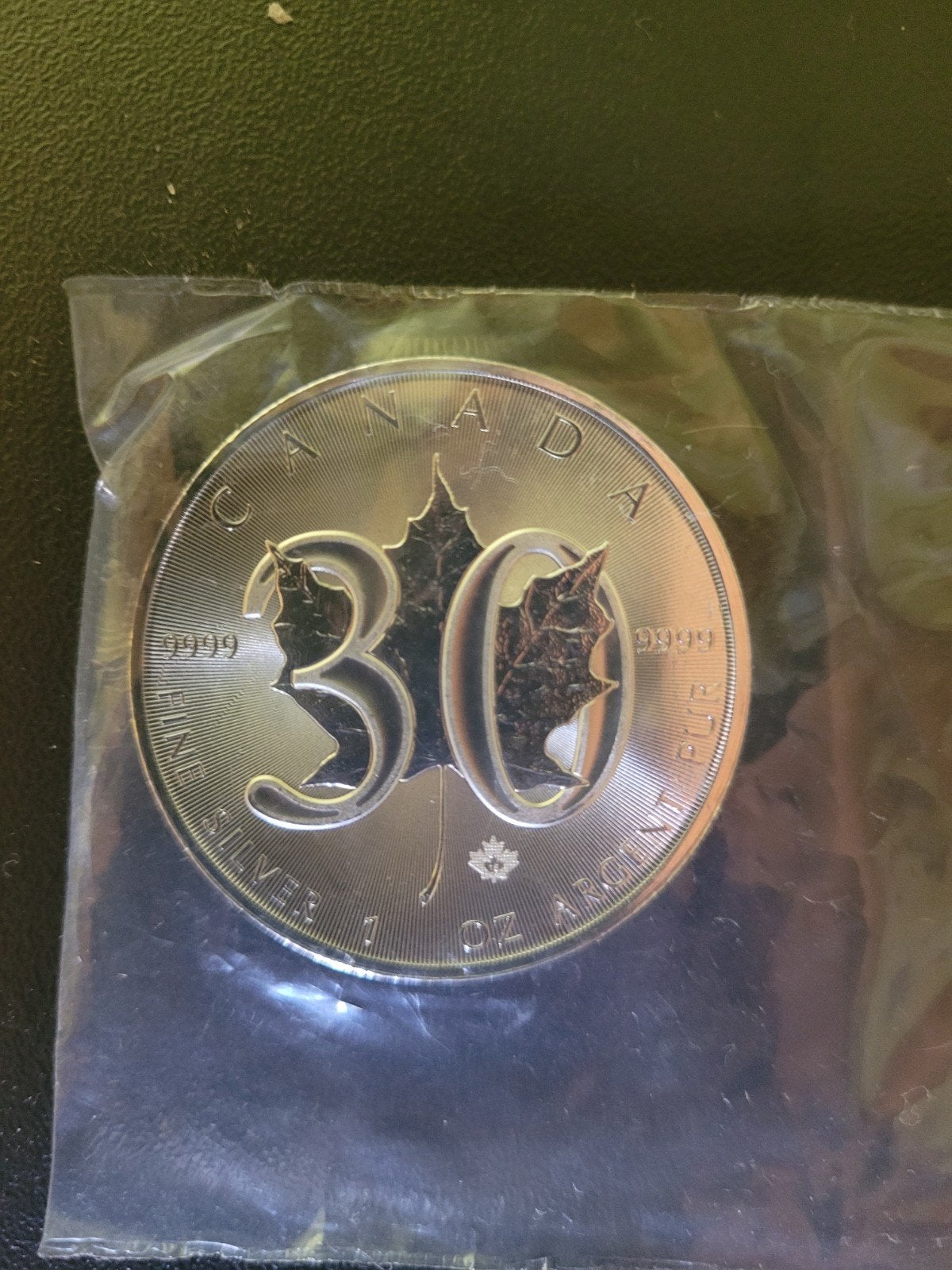 Zilveren 1oz maple leaf munt, Postzegels en Munten, Ophalen