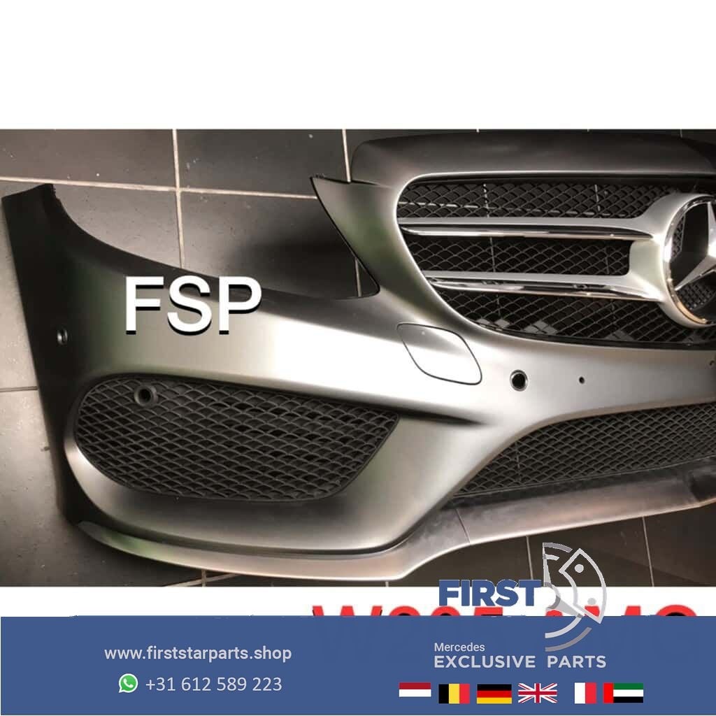 W205 AMG Voorbumper compleet Mercedes C Klasse 2018 grijs or, Utilisé, -, Avant, -