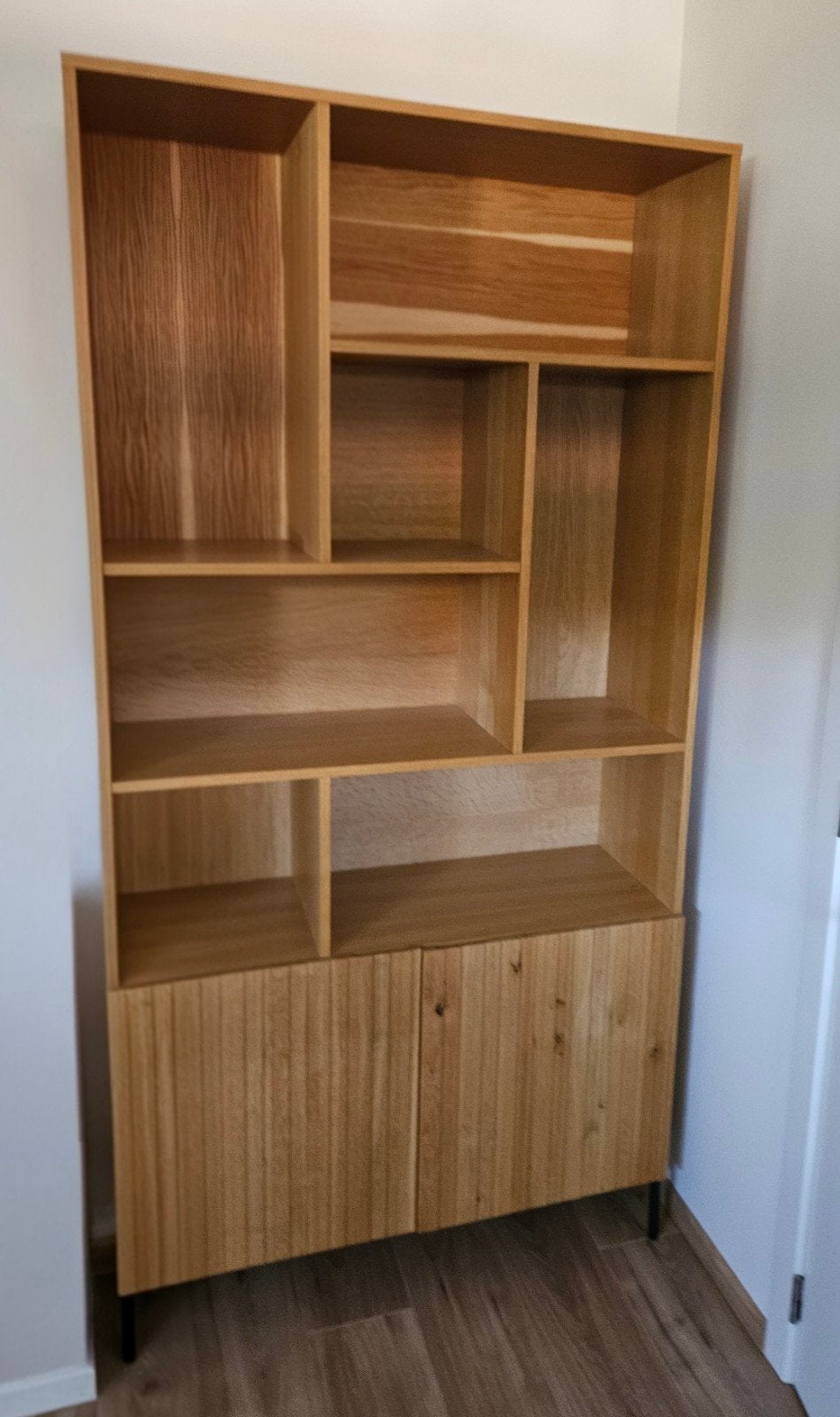 Wandkast naturel eik merk WOOOD, Huis en Inrichting, Kasten | Boekenkasten, Ophalen