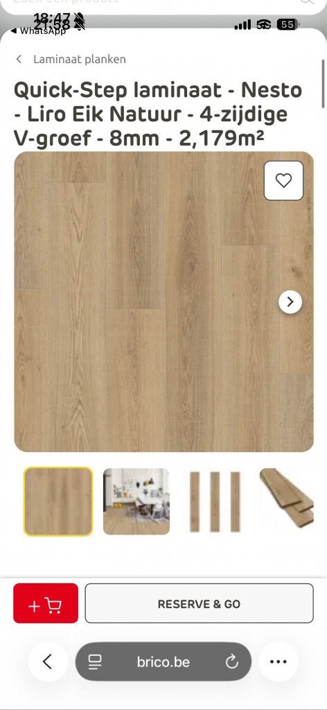 Laminaat + ondervloer, Doe-het-zelf en Bouw, Vloerdelen en Plavuizen, Nieuw, Laminaat, 10 m² of meer, Ophalen