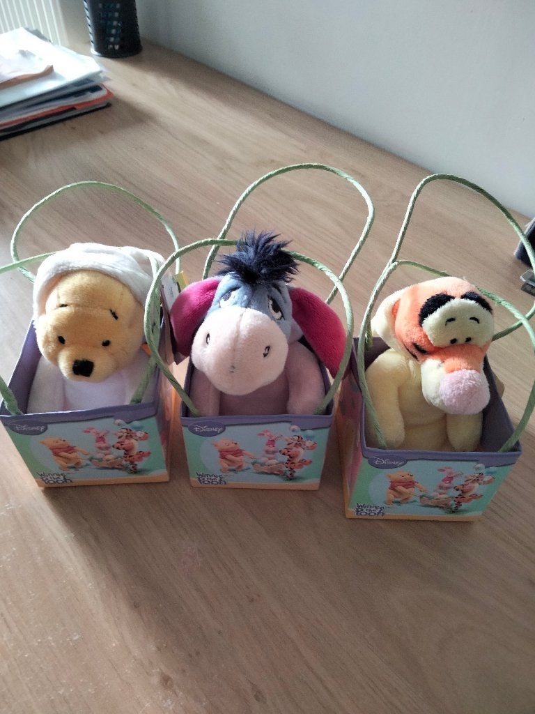 Vintage disney Winnie the Pooh set (Nicotoy 20 cm) INTACT, Verzamelen, Ophalen, Winnie de Poeh of vrienden, Zo goed als nieuw