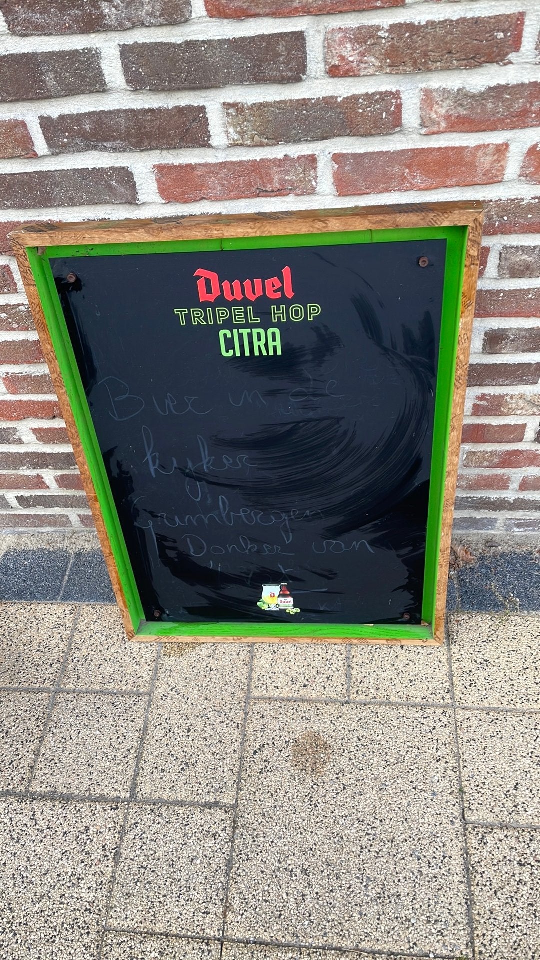 Reclame bord duvel tripel hop, Verzamelen, Ophalen, Zo goed als nieuw, Duvel