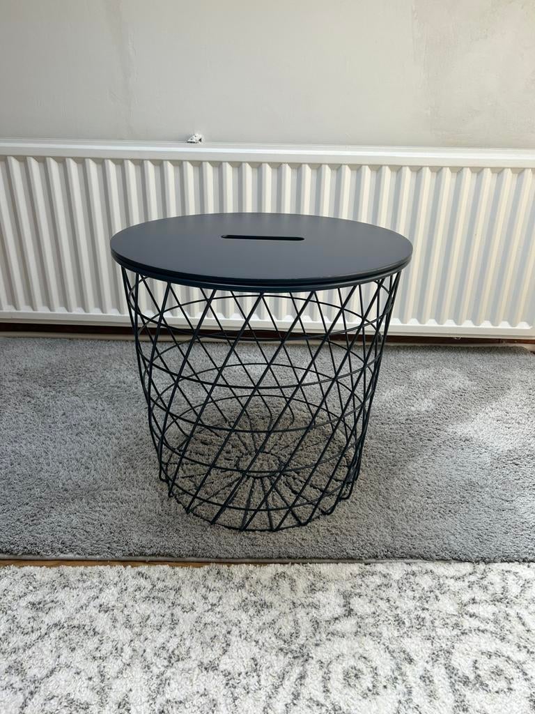 Ikea opbergmand bijzettafel, Ophalen, Zo goed als nieuw, Rond