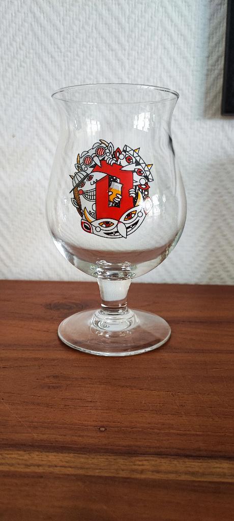 Collectorsitem Duvelglas Patrick Croes, Verzamelen, Biermerken, Nieuw, Glas of Glazen, Duvel, Ophalen of Verzenden