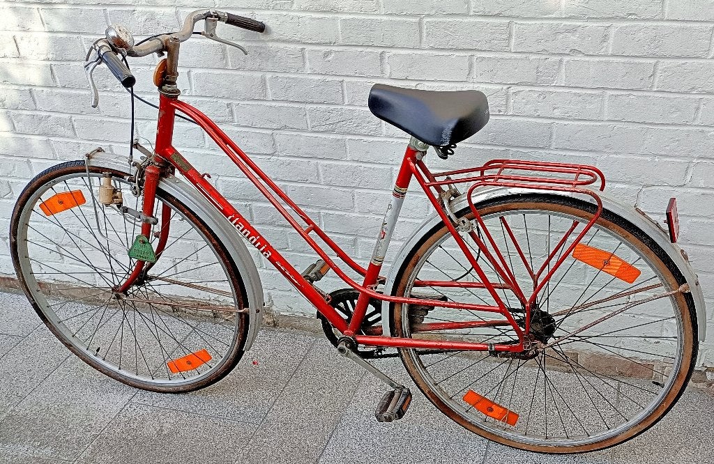 Vélo de ville rouge Flandria vintage de dame en bon état, Ophalen, Gebruikt, Overige merken