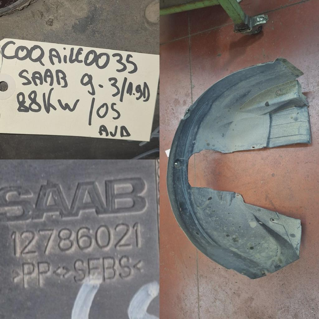 RECHTER VOORSPATBORDBEHUIZING VOOR SAAB 9-3 1.9D/05, Ophalen, Voor, Spatbord, Saab
