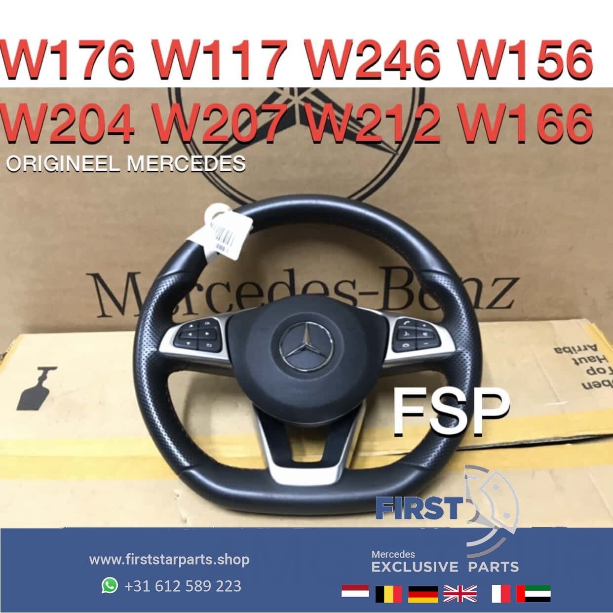 AMG STUUR + AIRBAG W176 W117 W204 W207 W212 W156 W219 W166, Auto-onderdelen, Interieur en Bekleding, Mercedes-Benz, Gebruikt, Ophalen of Verzenden