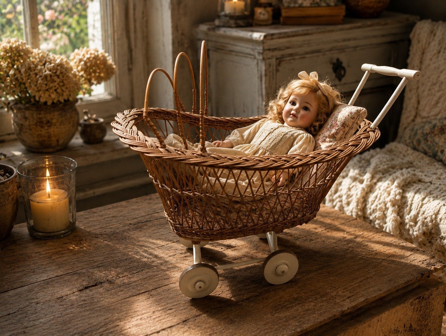 Zeer mooie oude kinderwagen, Ophalen