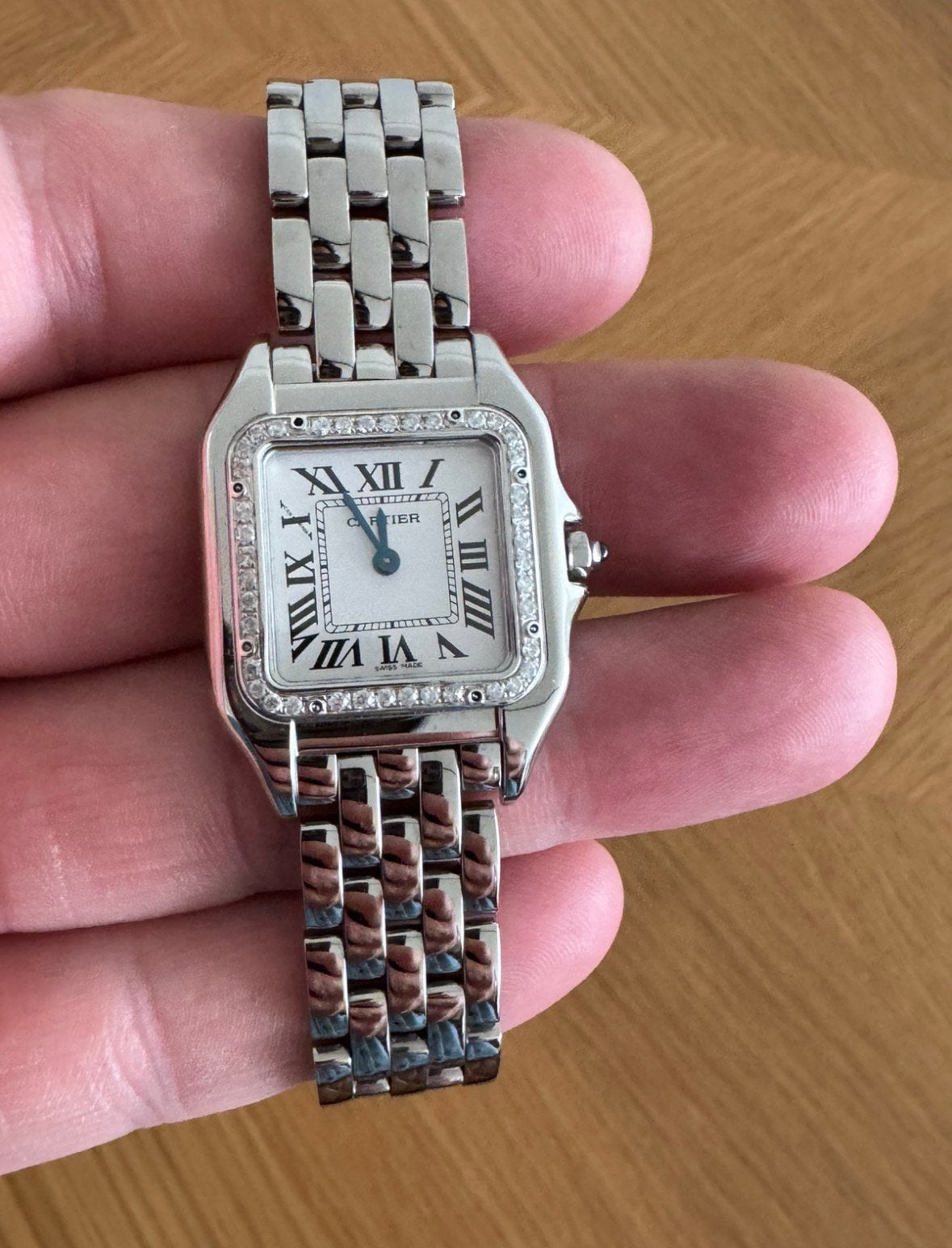 Cartier Panthère Midsize WSPN0007 Diamond – Full Set 2023, Ophalen of Verzenden, Zo goed als nieuw, Staal