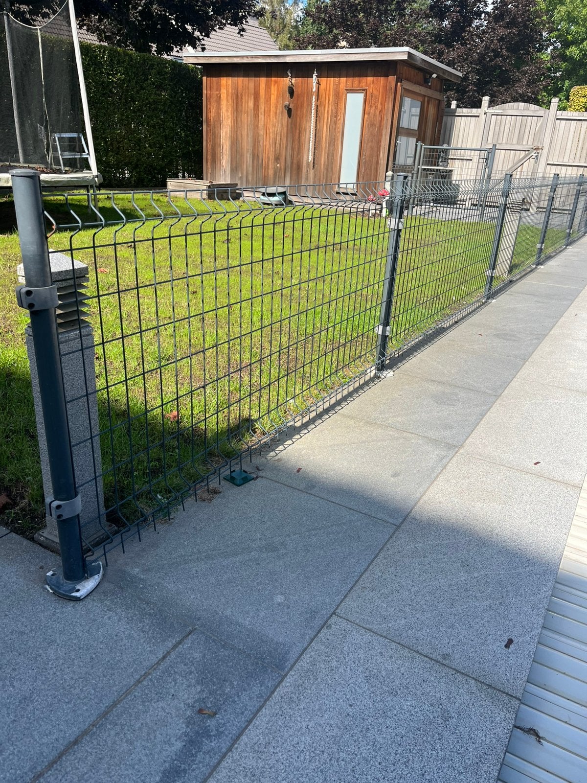 Tuinafsluiting Giardino Napoli-systeem, Tuin en Terras, Ophalen, Met poort, Gebruikt, Enkelstaafmat hekwerk