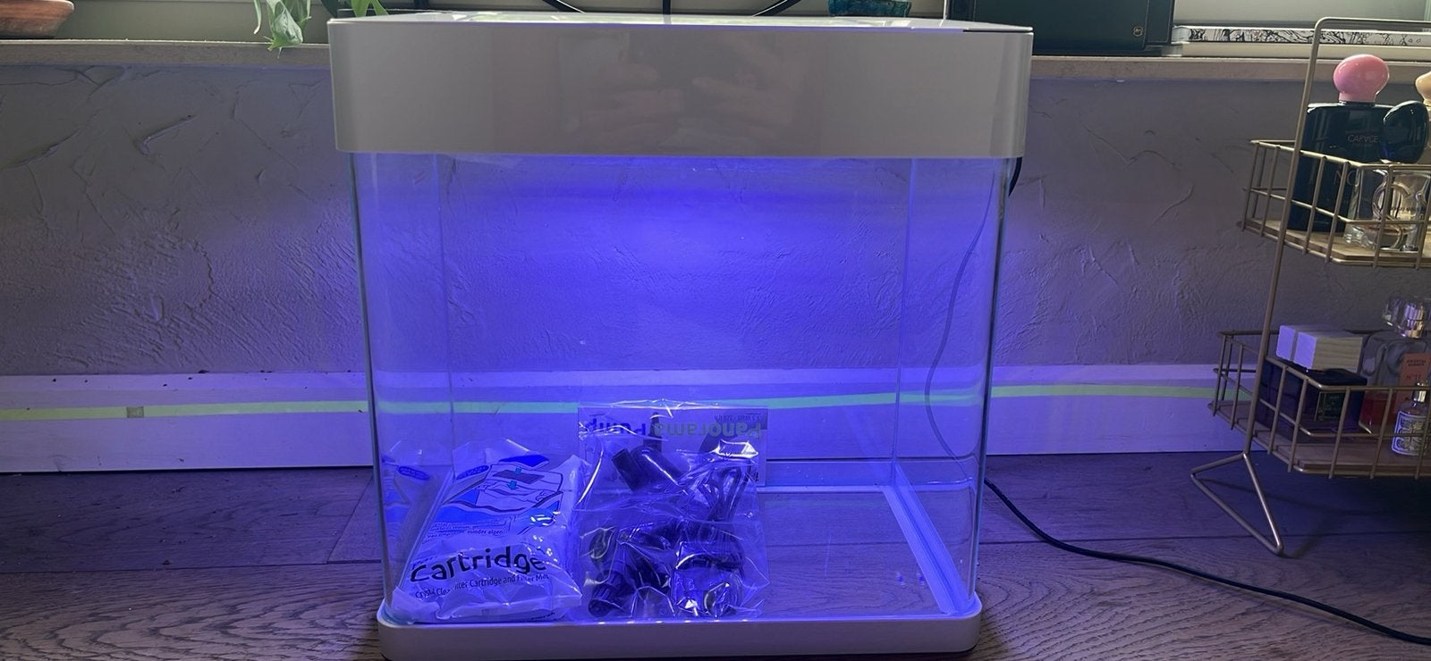 Aquarium superfich met deksel en orginele bijhoorende filter, Dieren en Toebehoren, Vis