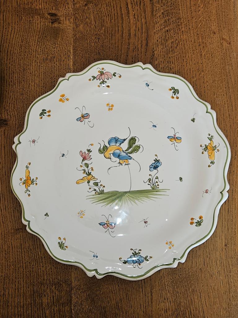 Assiette Moustier sainte Marie., Antiquités & Art, Enlèvement