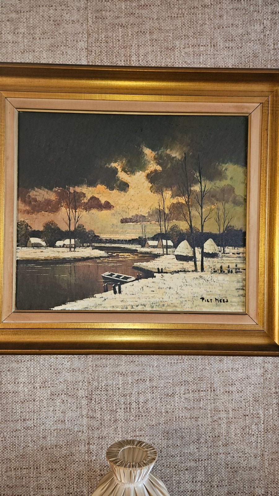 olieverfschilderij van de Belgische kunstenaar Piet Mees, Ophalen