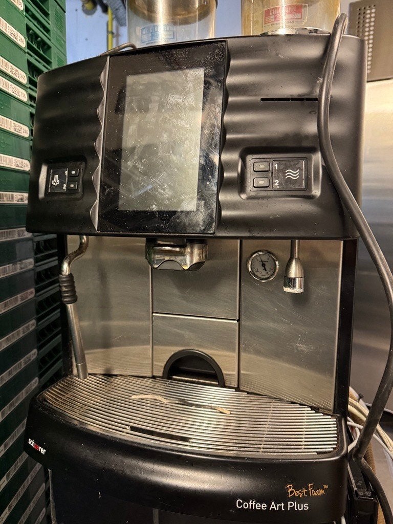 Professionele koffiemachine Schaerer, Café en grains, 2 à 4 tasses, Ne fonctionne pas, Tuyau à Vapeur