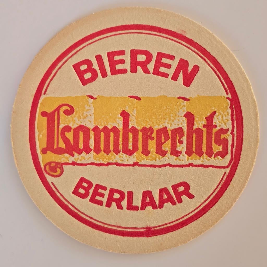 Lambrechts Bierviltje Bierdeckel Onderzetter, Verzamelen, Biermerken, Verzenden, Gebruikt, Viltje(s)