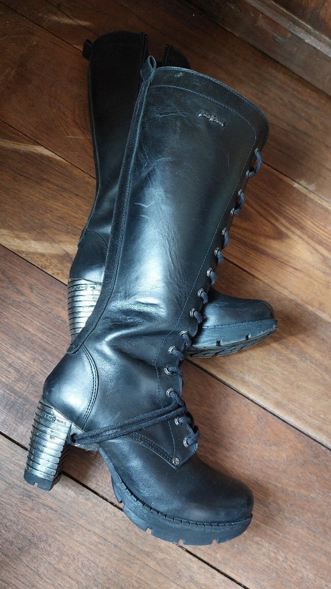 Bottes en cuir New Rock pour femme, Enlèvement
