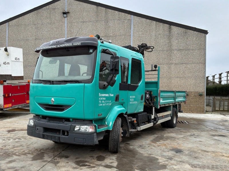 2005 Renault Midlum 220DC Camion grue OK, Autos, Camions, Entreprise, Achat, Renault, Diesel, Boîte manuelle, Autres couleurs