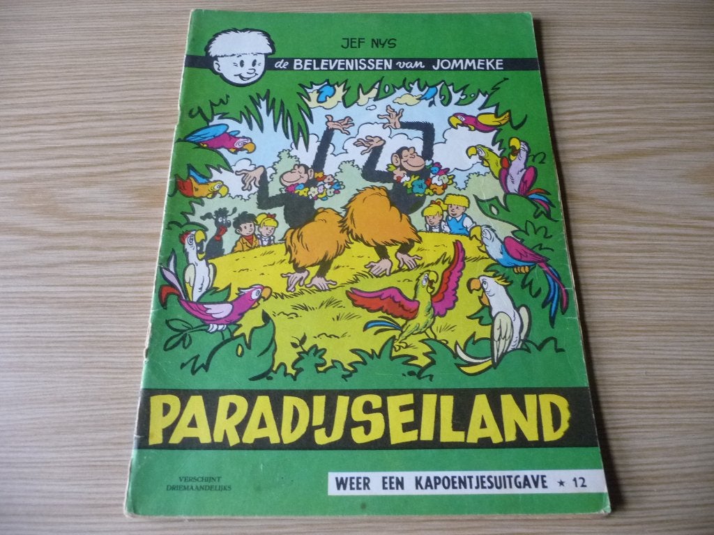 Jommeke - 12. Paradijseiland (001)   € 3, Gelezen, Eén stripboek, Jef Nys., Ophalen of Verzenden