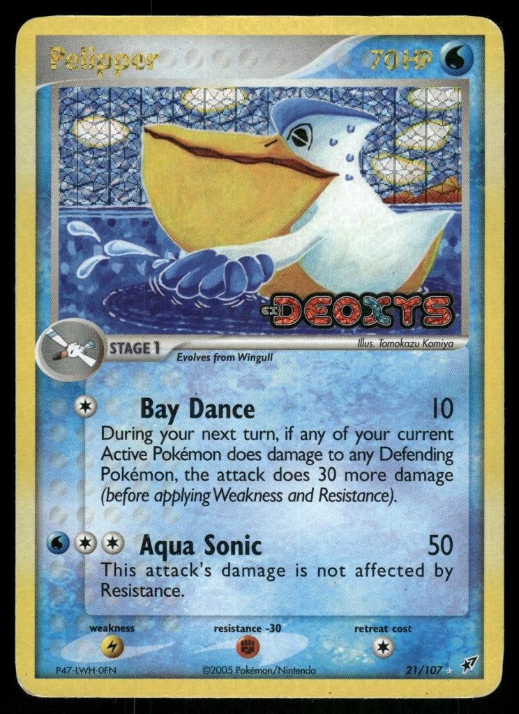 Pelipper 21/107 - Deoxys (Reverse Holo) (Good), Envoi, Utilisé