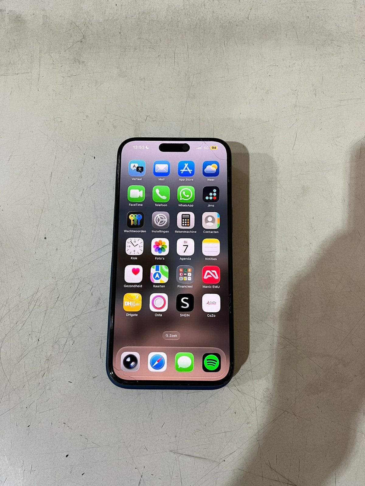 Iphone 15 pro max titanium blauw, Telecommunicatie, Mobiele telefoons | Apple iPhone, 80 %, Gebruikt, Blauw, Zonder abonnement