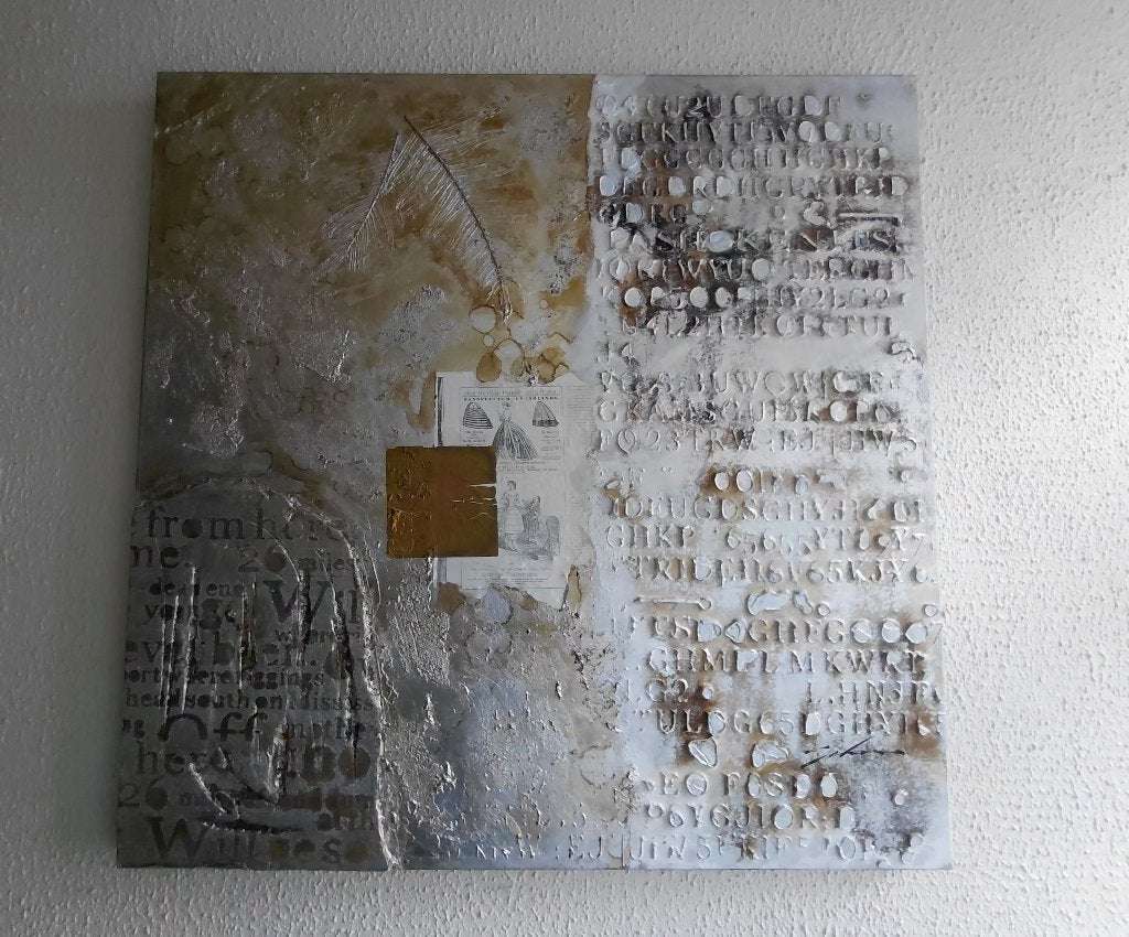 Tableau moderne, Abstrait, Prêt à accrocher, Autres matériaux, Enlèvement