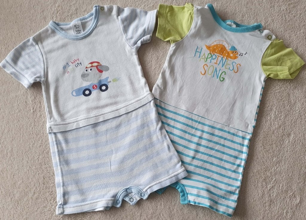 Lot de 2 combinaisons courtes - Taille 80 - Baby Club, Kinderen en Baby's, Ophalen, Zo goed als nieuw, Setje, Baby Club