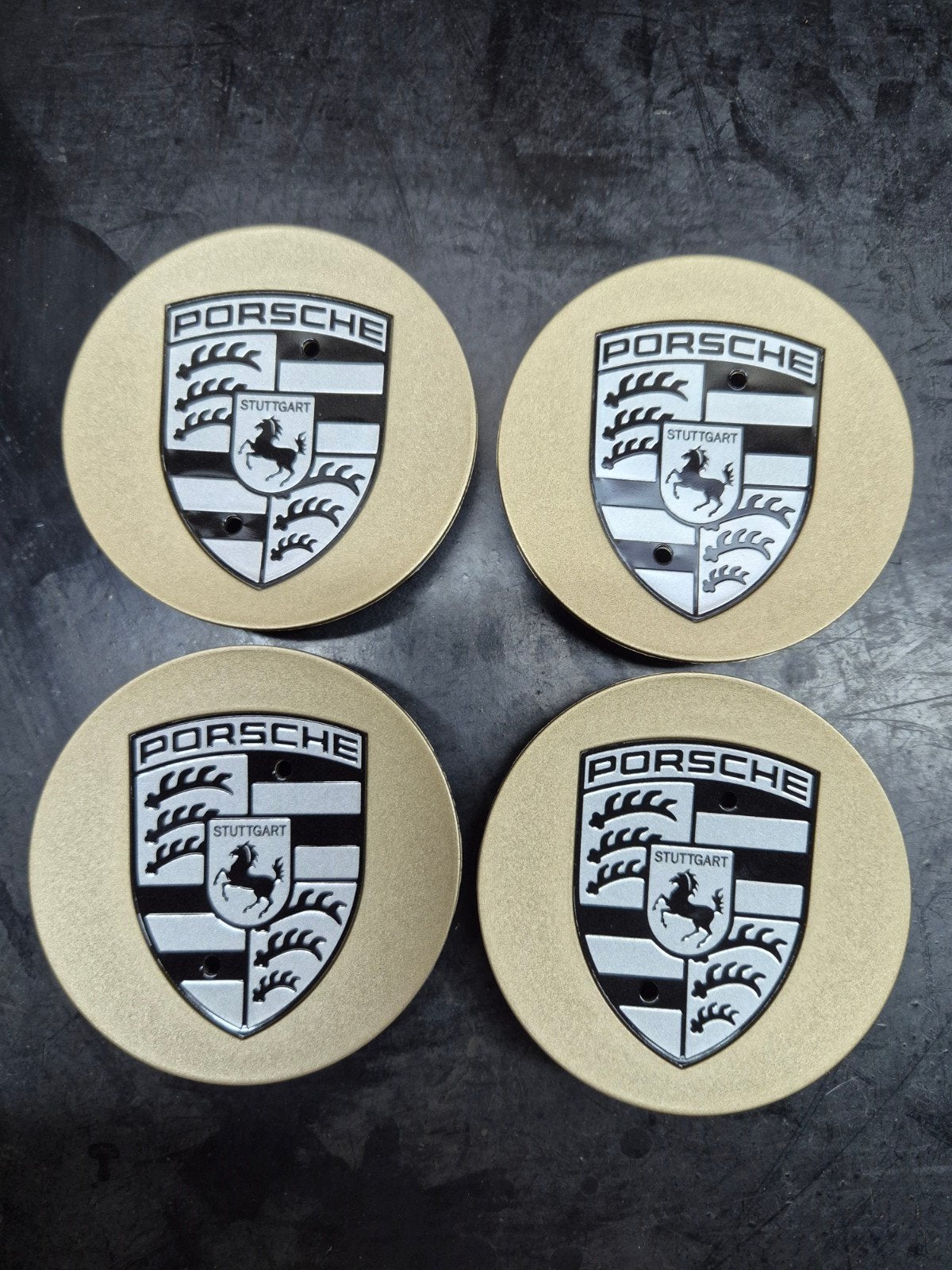 Centre de roue Porsche 76mm Aurum neufs originaux, Enlèvement ou Envoi