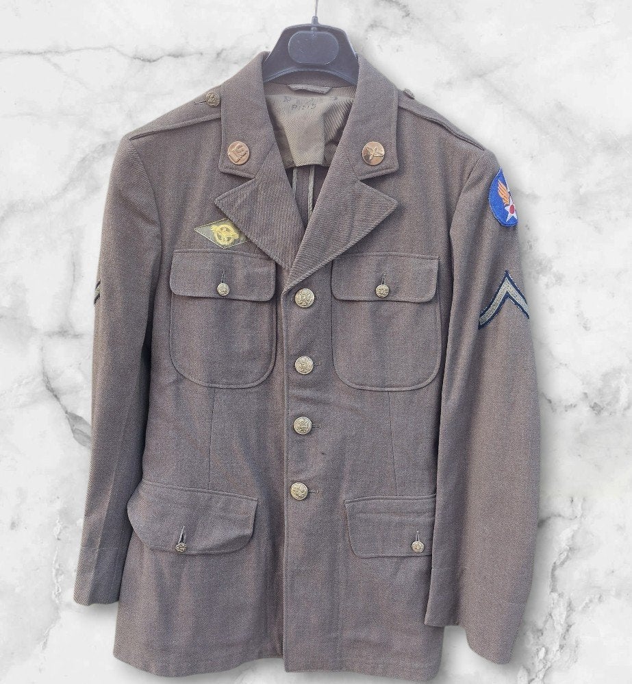 USAAF WO2 First Air Force Class A Uniformjasje, Ophalen of Verzenden
